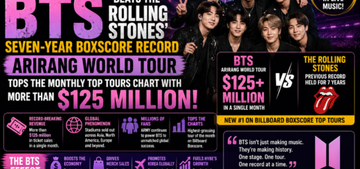 BTS Breaks The Rolling Stones' Seven-Year Boxscore Record With $125 Million Arirang World Tour