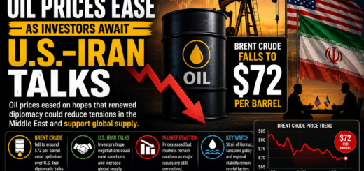 Oil Prices Ease Ahead Of U.S.-Iran Talks As Brent Crude Falls To Around $72 Per Barrel