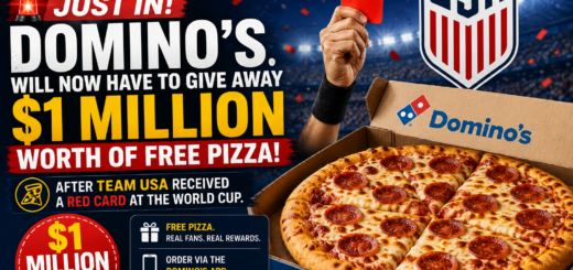 Domino's To Give Away $1 Million In Free Pizza After Team USA Receives Red Card At FIFA World Cup