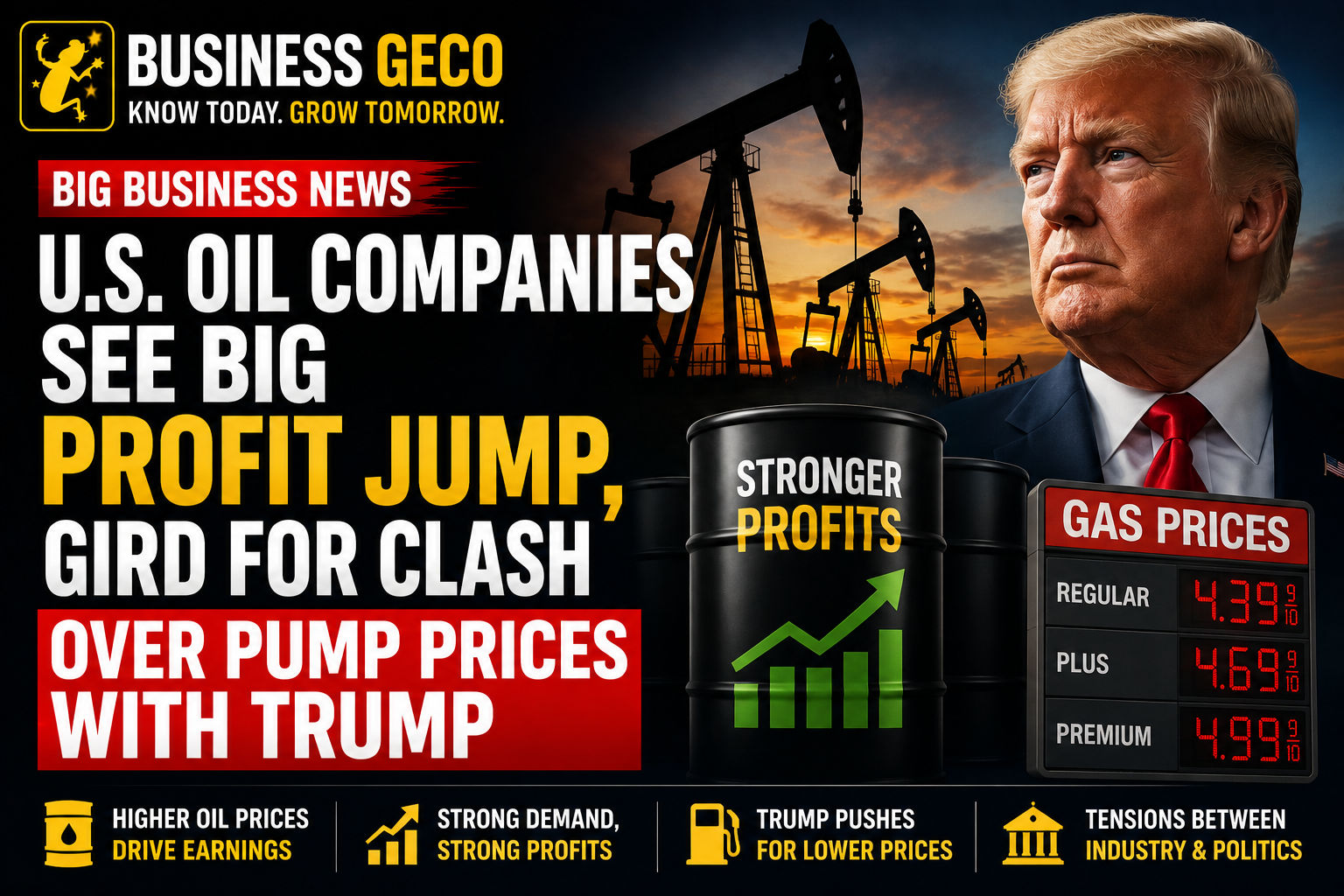 U.S. Oil Companies Post Stronger Profits, Brace For Potential Clash With Trump Over Fuel Prices