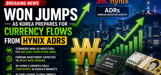 South Korean Won Rises As Korea Prepares For Currency Flows From SK Hynix ADRs