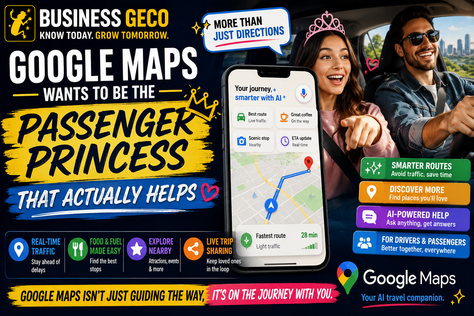 Google Maps Wants To Be The 'Passenger Princess' That Actually Helps