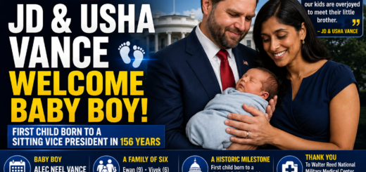 JD and Usha Vance Welcome Baby Boy, First Child Born to a Sitting U.S. Vice President in 156 Years