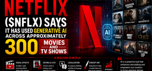 JUST IN Netflix Says It Has Used Generative AI Across Approximately 300 Movies and TV Shows