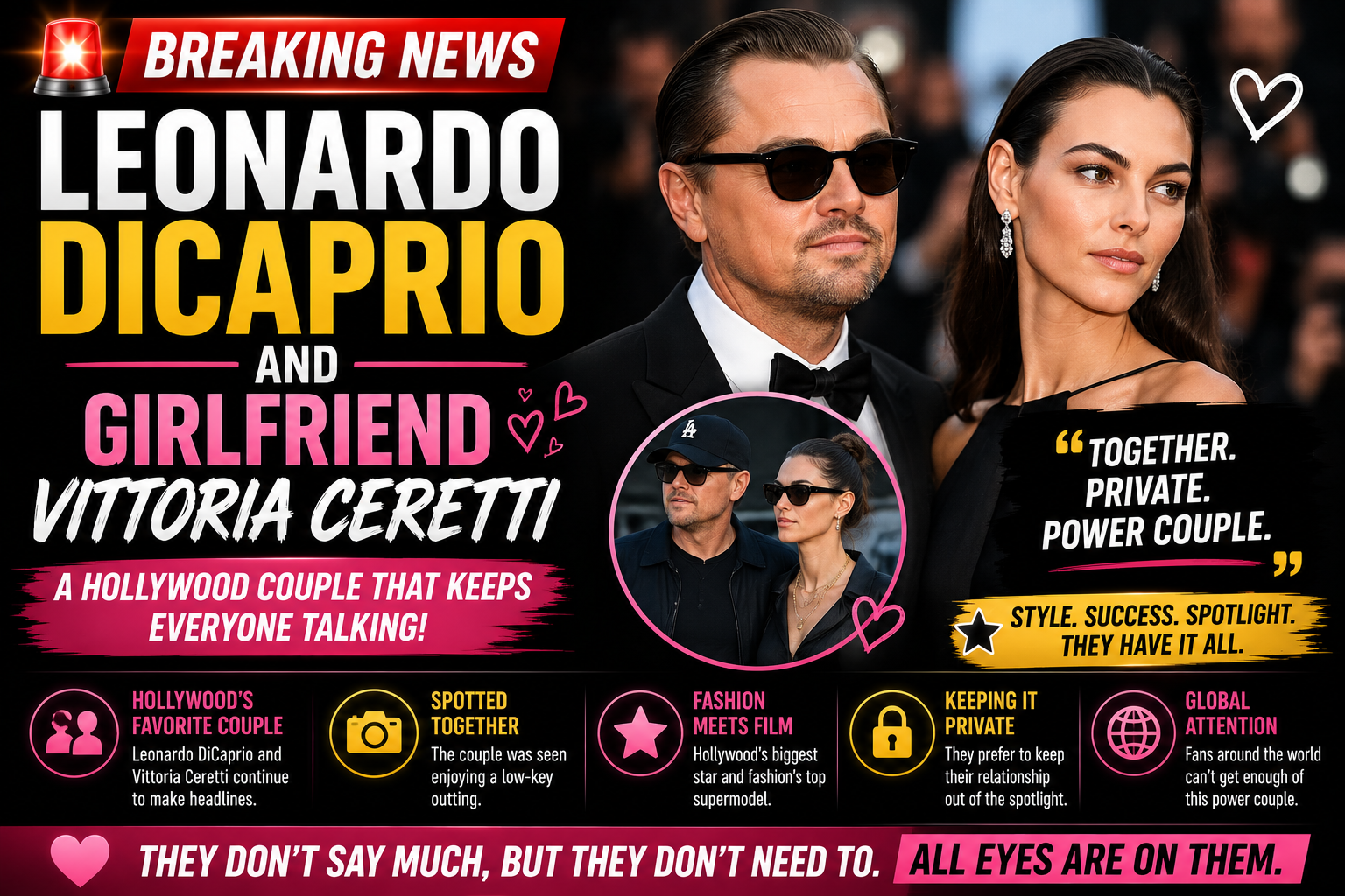 Leonardo DiCaprio and Girlfriend Vittoria Ceretti Continue to Turn Heads With Latest Public Appearance