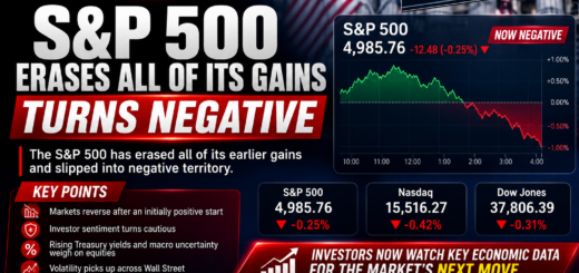 S&P 500 Erases All of Its Gains, Turns Negative