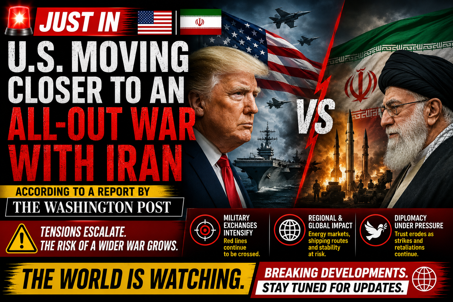 The U.S. Moves Closer to All-Out War With Iran, Washington Post Reports