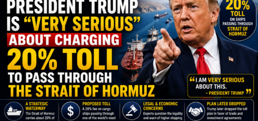 Trump Says He Is Very Serious About Proposed 20% Toll for Ships Passing Through the Strait of Hormuz