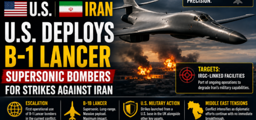 U.S. Deploys B-1 Lancer Bombers for Strikes Against Iran