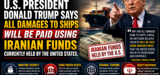 U.S. to Use Iranian Funds to Cover Ship Damage, Trump Says