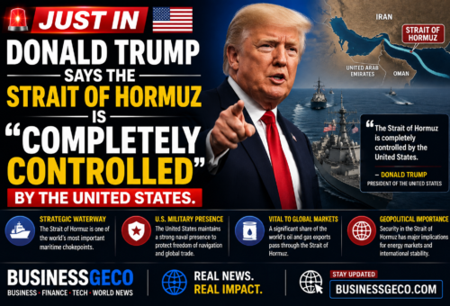 Donald Trump Says the Strait of Hormuz Is “Completely Controlled” by the United States