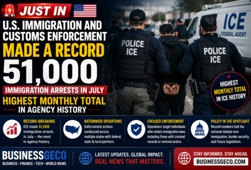 ICE Makes Record 51,000 Immigration Arrests in July, Highest Monthly Total in Agency History