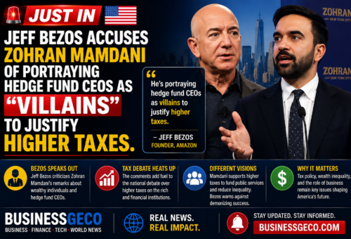 Jeff Bezos Accuses Zohran Mamdani of Portraying Hedge Fund CEOs as “Villains” to Justify Higher Taxes