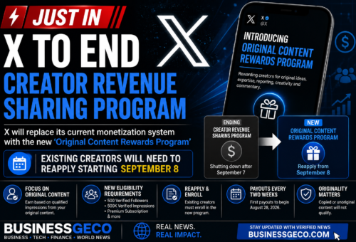 𝕏 Ends Creator Revenue Sharing Program, Launches New Original Content Rewards Program